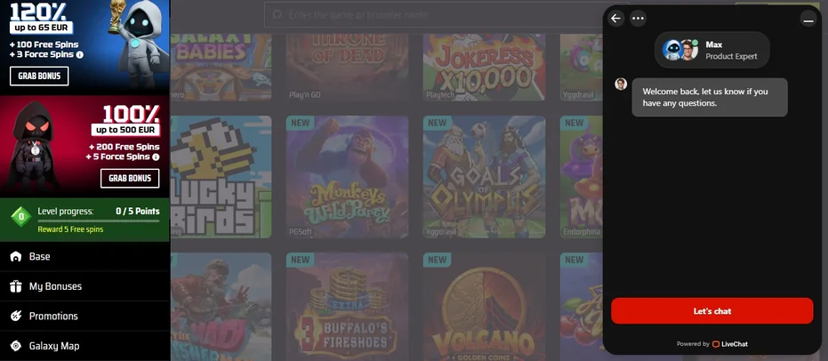 Prohlédněte si herní lobby.